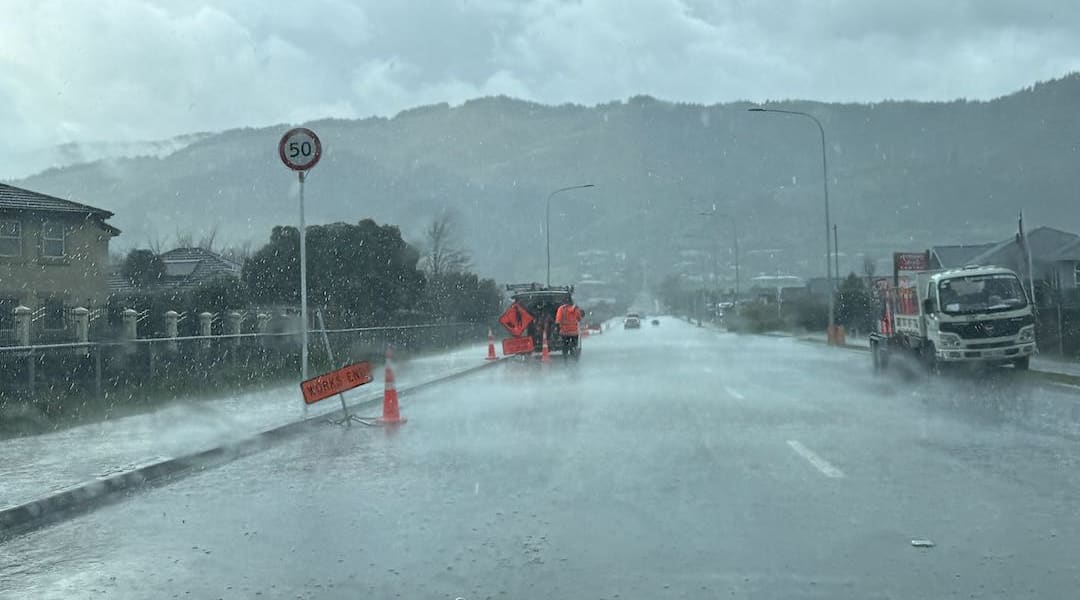 Rain was coming down as I hit Richmond. | Back to Nelson