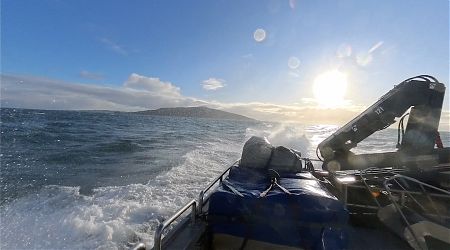 Despite the spray, Foveaux Strait was relatively calm. | On the ferry to Rakiura