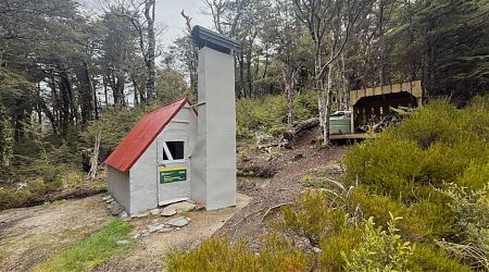 Restored hut with new woodshed and rainwater tank. | Burn Creek Hut, Nelson Lakes National Park