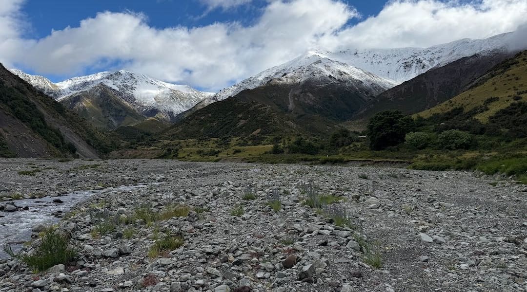 Even more snow on Mt Torlesse in the morning. | Kowhai Stream