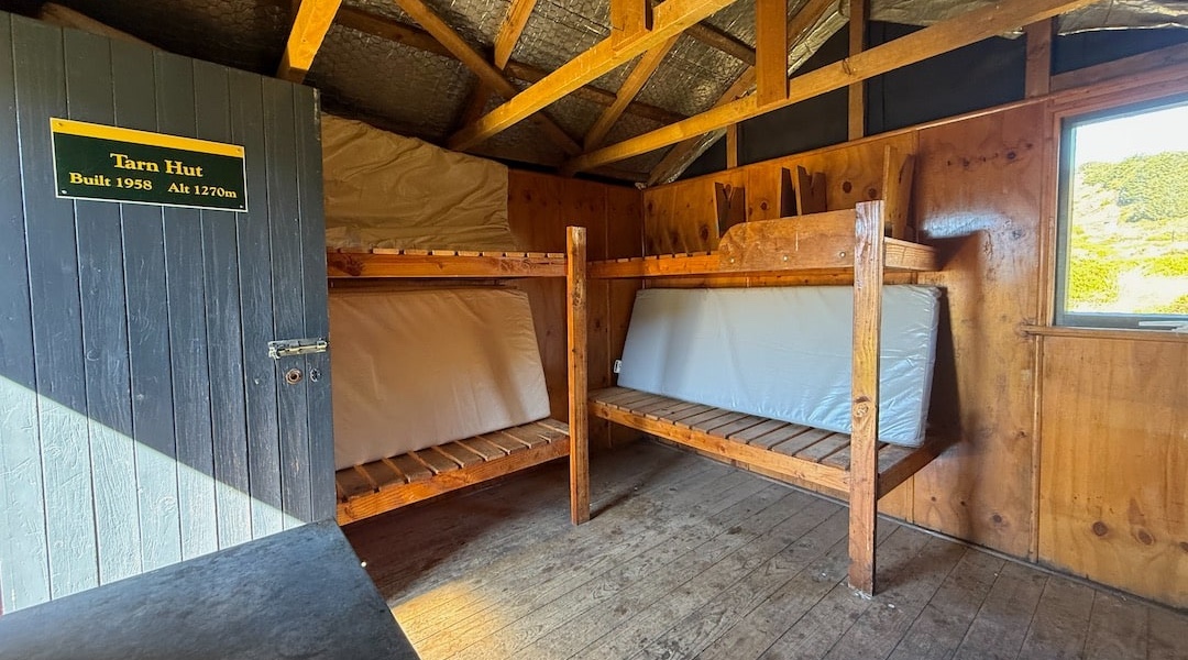 The interior was renovated some time ago. | Tarn Hut, Puketeraki Forest Conservation Area