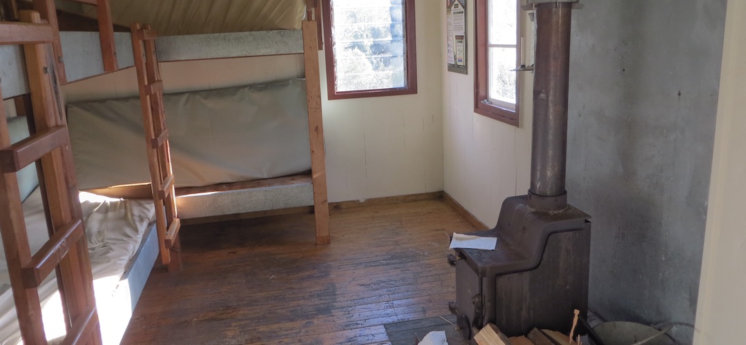 interior of Hacket Hut
