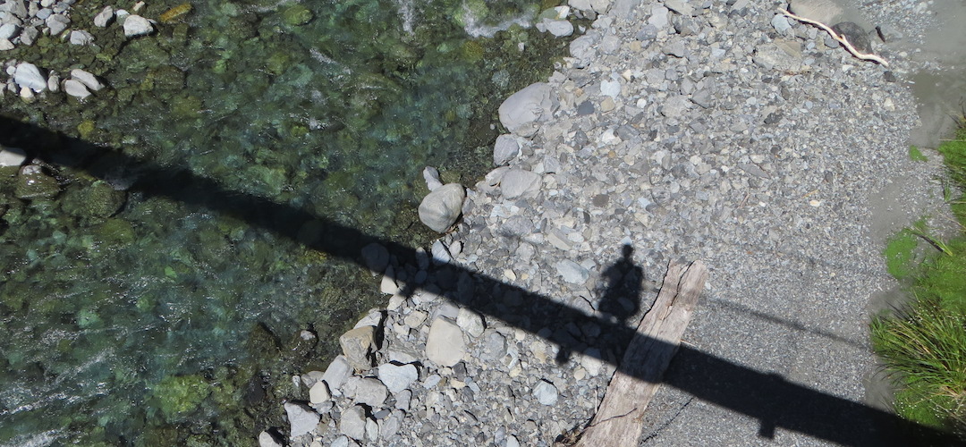 Suspension bridge over the Boyle River near Windy Point, Lake Sumner Forest Park