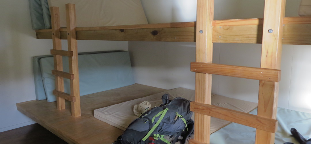 bunk rooms at Angelus hut, Nelson Lakes National Park