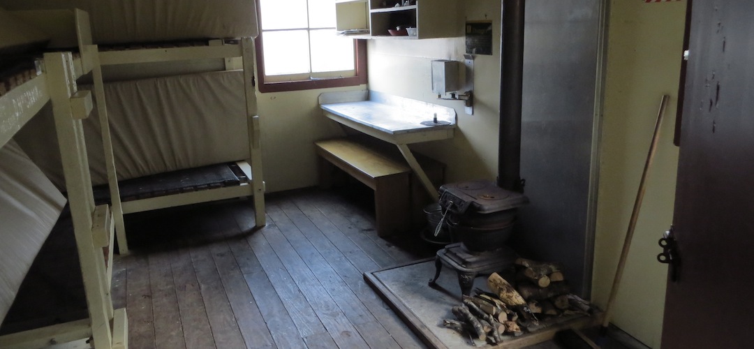 interior of Tiraumea Hut, Nelson Lakes National Park
