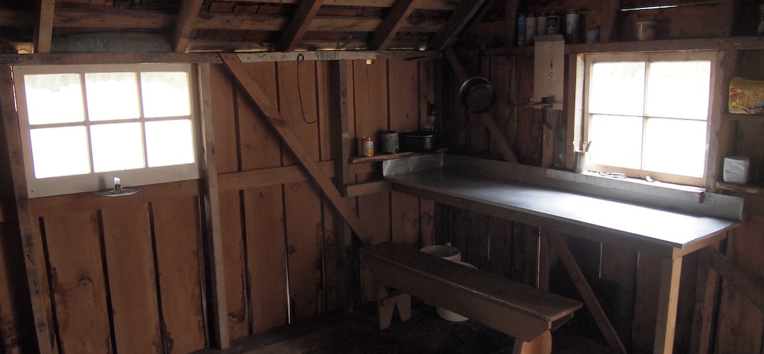 interior of Downie Hut, Nelson Lakes National Park